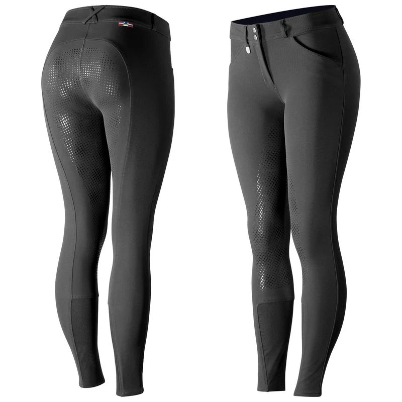 Horze Kids' Grand Prix Full Seat Breeches - Black 1 Horze Kids' Grand Prix Full Seat Breeches - Black