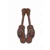 Western Rawhide Jim Taylor Performance Infinity Scallop Spur Straps - Two Tone Brown