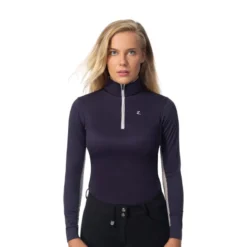 Horze Women's Trista Long Sleeve Technical Sun Shirt - Grape Juice Purple/Vintage Grey -Ovation || Dublin Officials 381425 800 800