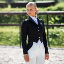 Horze Women's Carla Show Jacket - Black -Ovation || Dublin Officials 386559 800 800