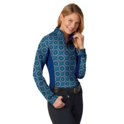 Romfh Women's Chill Factor Printed Long Sleeve Sun Shirt - Floral Logo