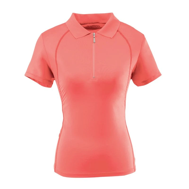 Ovation Women's Thesie Short Sleeve Tech Shirt - Summer Peach 1 Ovation Women's Thesie Short Sleeve Tech Shirt - Summer Peach
