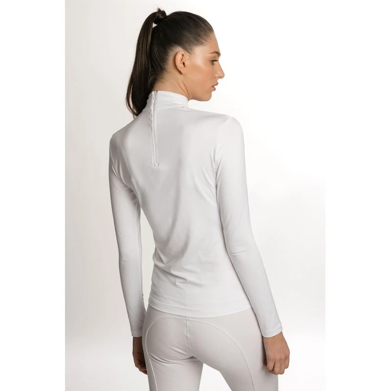 Horseware Women's Lisa Technical Long Sleeve Competition Shirt - White 2 Horseware Women's Lisa Technical Long Sleeve Competition Shirt - White - Image 2