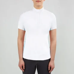 Irideon Women's Ciara Short Sleeve IceFil Show Shirt - White/Energy Blue -Ovation || Dublin Officials 399030 800 800