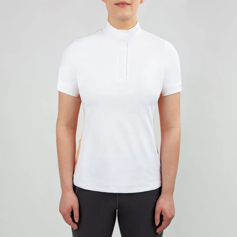 Irideon Women's Ciara Short Sleeve IceFil Show Shirt - White/Radiant Peach 1 Irideon Women's Ciara Short Sleeve IceFil Show Shirt - White/Radiant Peach