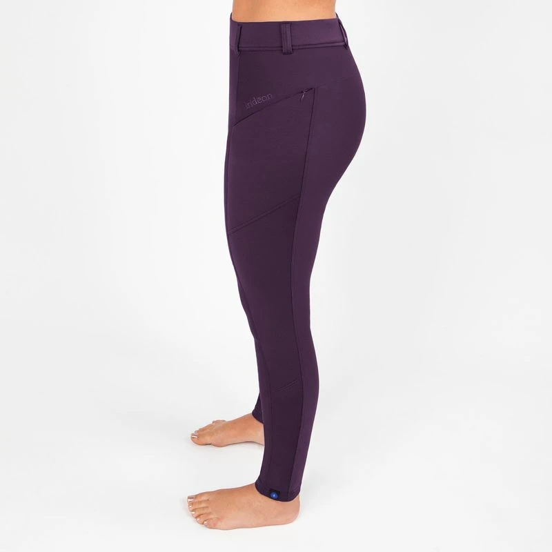 Irideon Kids' Thermasoft Knee Patch Breeches - Aubergine 1 Irideon Kids' Thermasoft Knee Patch Breeches - Aubergine