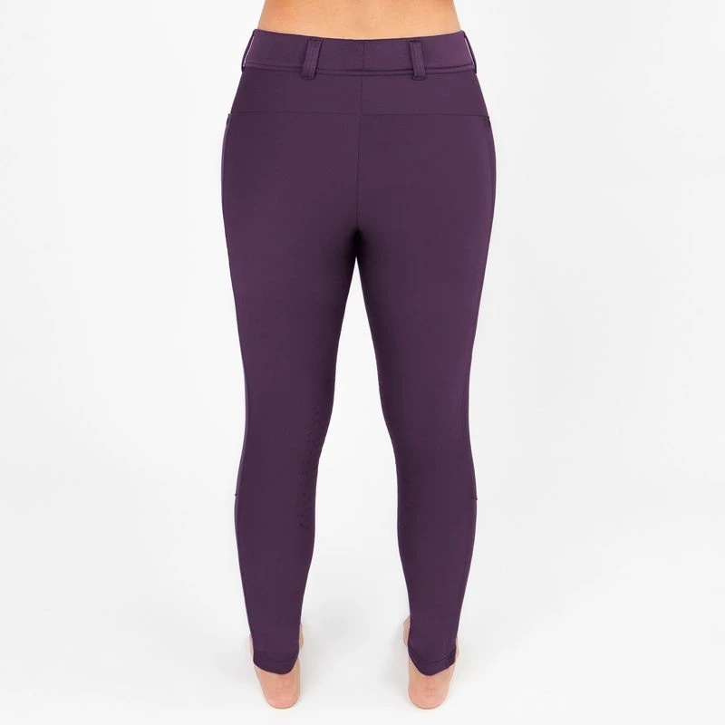 Irideon Kids' Thermasoft Knee Patch Breeches - Aubergine 3 Irideon Kids' Thermasoft Knee Patch Breeches - Aubergine - Image 3