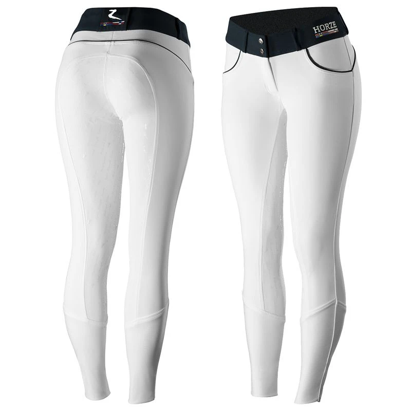 Horze Women's Nordic Performance Full Seat Breeches - White 1 Horze Women's Nordic Performance Full Seat Breeches - White