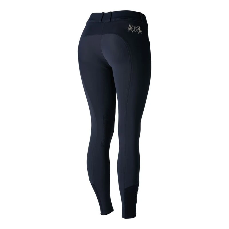 Horze Women's Meghan Silicone Knee Patch Breeches - Dark Navy 3 Horze Women's Meghan Silicone Knee Patch Breeches - Dark Navy - Image 3