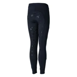Horze Kids' Cool Mesh Silicone Full Seat Tights - Dark Navy -Ovation || Dublin Officials 416362 800 800