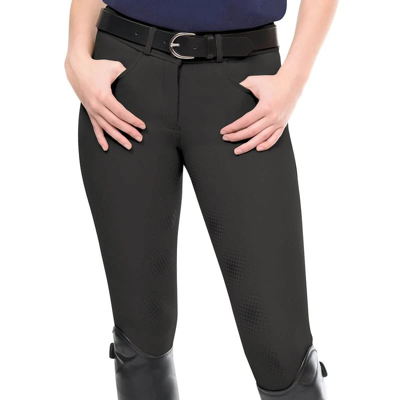 Ovation Women's Signature Bellissima II GripTec Full Seat Breeches - Dark Grey 1 Ovation Women's Signature Bellissima II GripTec Full Seat Breeches - Dark Grey