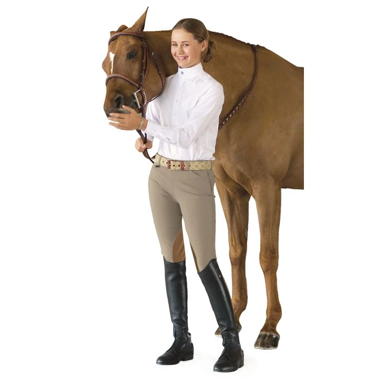 Ovation Kids' Euroseat Side Zip Breech - Classic Show Tan 1 Ovation Kids' Euroseat Side Zip Breech - Classic Show Tan