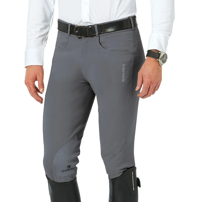 Romfh Men's Argento Knee Patch Euroseat - Steel Grey 2 Romfh Men's Argento Knee Patch Euroseat - Steel Grey - Image 2