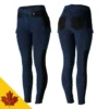 Horze Women's Limited Edition Ivy Full Seat Cargo Breeches - Dark Blue/Black