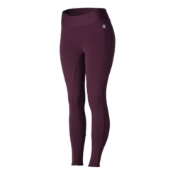 Horze Women's Active Winter Full Seat Tights - Eggplant Dark Purple -Ovation || Dublin Officials 452738 800 800