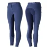Horze Women's Active Full Seat Breeches - Coastal Fjord Blue/Patriot Blue