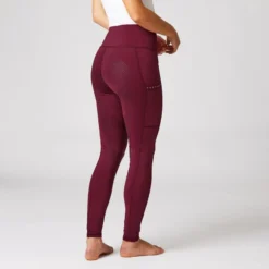 Horze Women's Roselina Full Seat Tights W/Crystal Details - Poppy Red -Ovation || Dublin Officials 476127 800 800