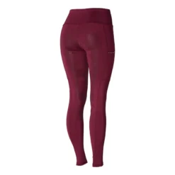 Horze Women's Roselina Full Seat Tights W/Crystal Details - Poppy Red -Ovation || Dublin Officials 476129 800 800