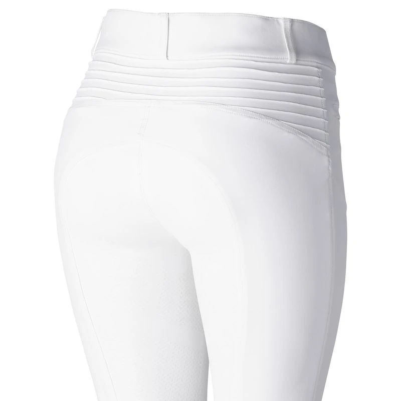 B Vertigo Women's Drea Silicone Full Seat Breeches - White 2 B Vertigo Women's Drea Silicone Full Seat Breeches - White - Image 2