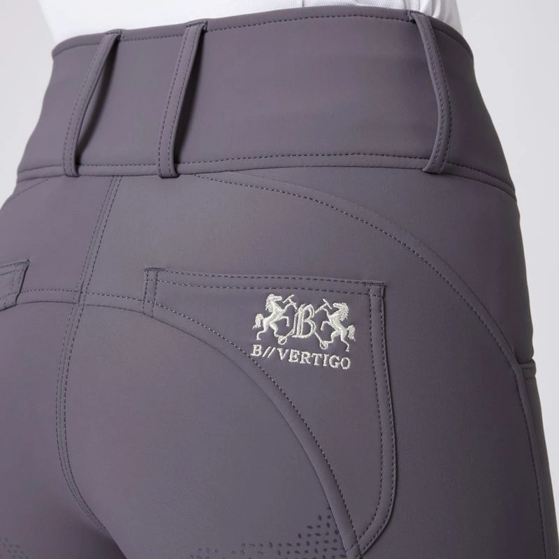 B Vertigo Women's Dianne Thermo Full Seat Breeches - Periscope Dark Grey 2 B Vertigo Women's Dianne Thermo Full Seat Breeches - Periscope Dark Grey - Image 2
