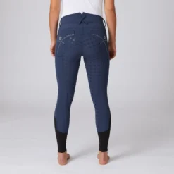 Horze Women's Queenie Silicone Full Seat Riding Breeches W/Crystals - Imperial Dark Blue -Ovation || Dublin Officials 476942 800 800