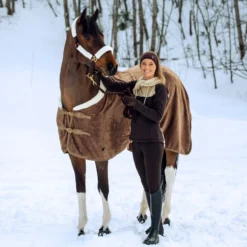 Horze Women's Leanne Technical Hoodie - After Dark Brown/Tan -Ovation || Dublin Officials 477209 800 800