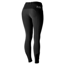 Horze Women's Meghan Silicone Knee Patch Breeches - Black/Black -Ovation || Dublin Officials 478126 800 800