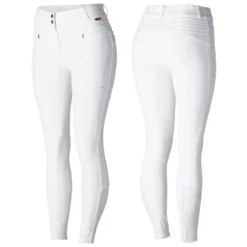 B Vertigo Women's Drea Silicon Knee Patch Breeches - White