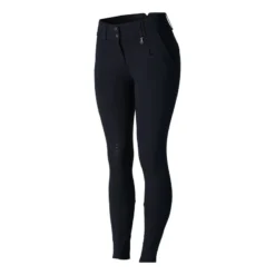 Horze Women's Angela High Waist Silicone Knee Patch Breeches - Dark Navy -Ovation || Dublin Officials 478518 800 800