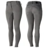Horze Women's Rhea Full Seat Thermo Breeches W/Back Pockets - Charcoal Grey
