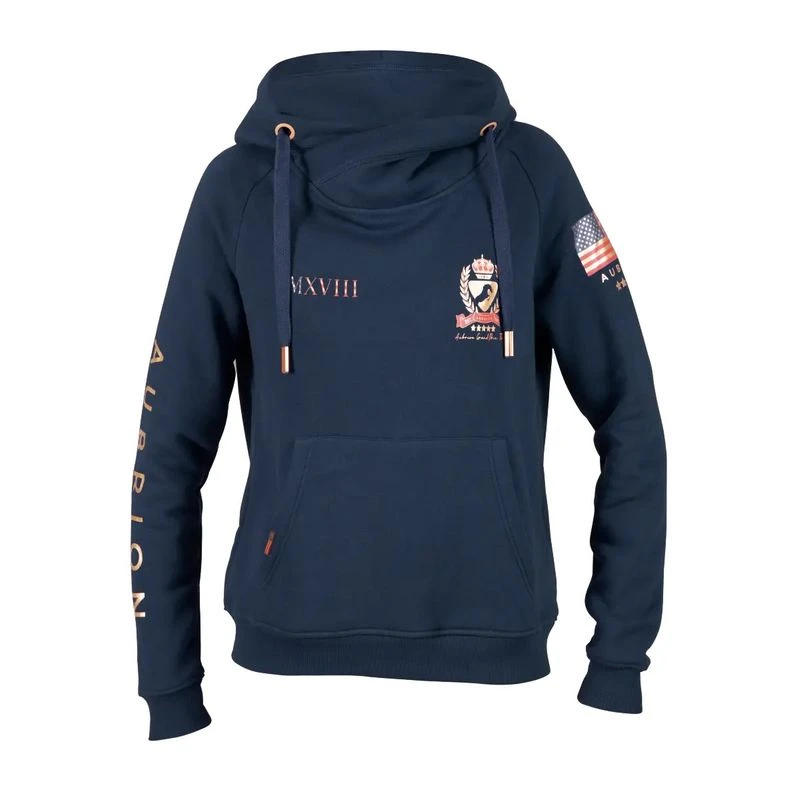 Shires Aubrion Women's Team Hoodie - Navy 1 Shires Aubrion Women's Team Hoodie - Navy