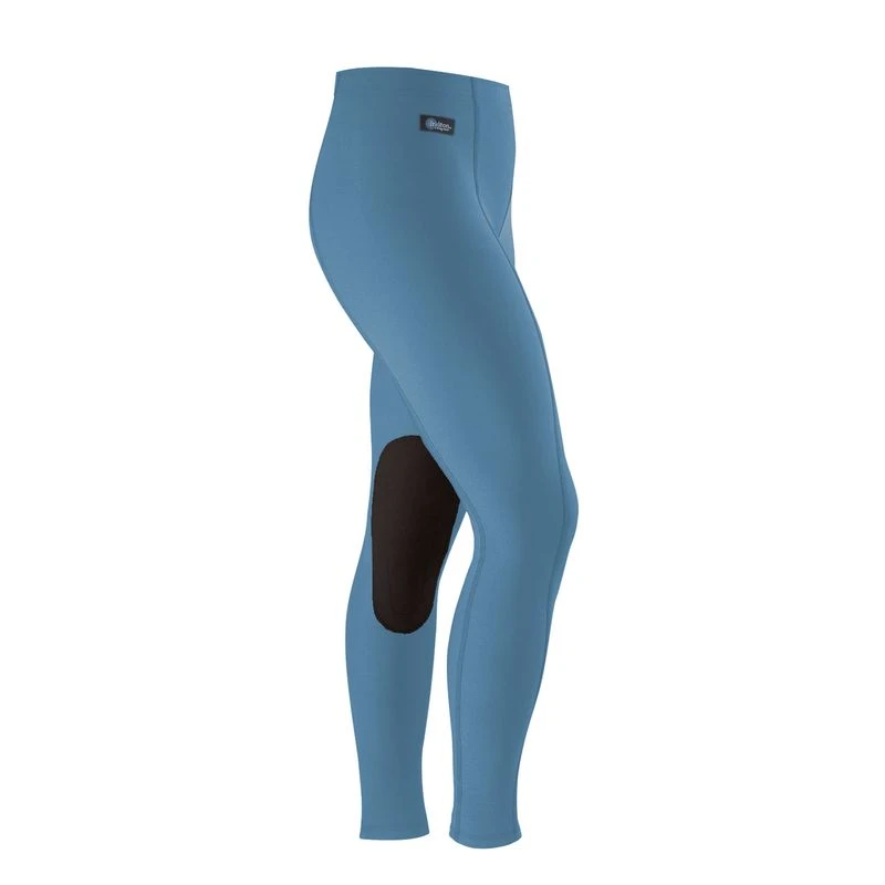 Irideon Kids' Issential Knee Patch Tights - Bluestone 1 Irideon Kids' Issential Knee Patch Tights - Bluestone