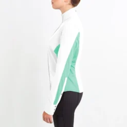 Irideon Women's Athena Long Sleeve Show Shirt - Bright White/Island Green -Ovation || Dublin Officials 515933 800 800