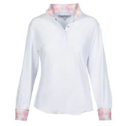Ovation Women's Jorden Full Snap Show Shirt - White/Tropical Palms
