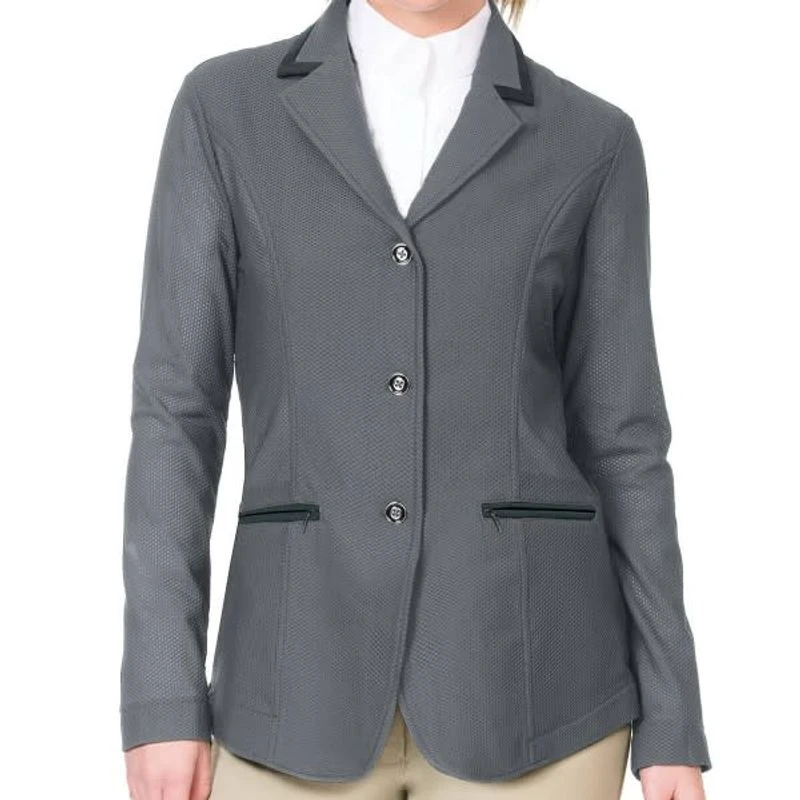 Ovation Women's Signature AirFlex Coat W/Contrast Collar - Grey/Black 1 Ovation Women's Signature AirFlex Coat W/Contrast Collar - Grey/Black