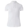 Horze Women's Sianna Short Sleeved Show Shirt W/ Lace Shoulders - White