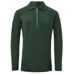 Horze Kids' Tiana Long Sleeved Polo - Mountain View Green