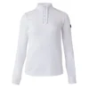 Horze Women's Sianna Long Sleeved Show Shirt W/ Lace Shoulders - White