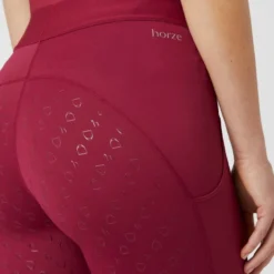 Horze Women's Nadia 4-Pocket Full Seat Tights - Anemone Dark Pink -Ovation || Dublin Officials 541385 800 800