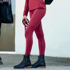 Horze Women's Nadia 4-Pocket Full Seat Tights - Anemone Dark Pink -Ovation || Dublin Officials 541386 800 800