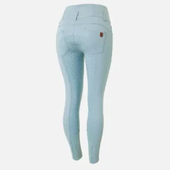 Horze Women's Tara Full Seat Breeches - Corydalis Light Blue