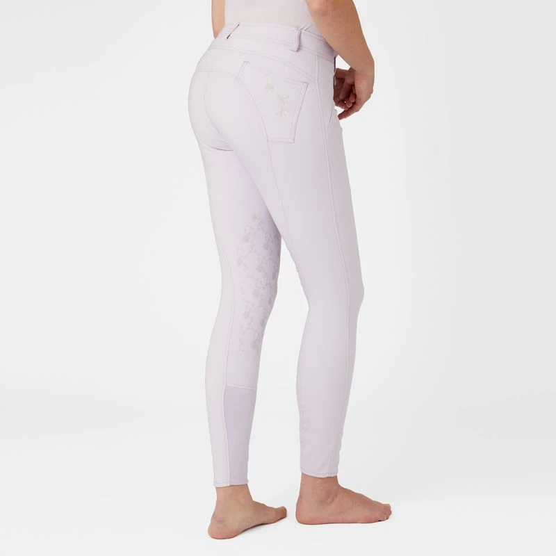 Horze Women's Kaitlin Knee Patch Breeches - Orchid Hush 4 Horze Women's Kaitlin Knee Patch Breeches - Orchid Hush - Image 4