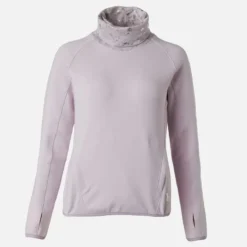 Horze Women's Kaitlin Turtleneck Sweater W/ Flower Design - Orchid Hush