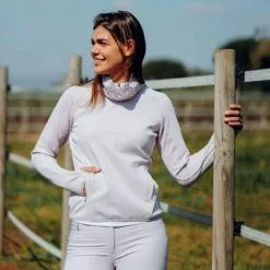 Horze Women's Kaitlin Turtleneck Sweater W/ Flower Design - Orchid Hush -Ovation || Dublin Officials 544041 800 800