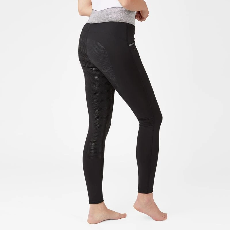 Horze Women's Radiance Tights W/Smart Pockets - Black 3 Horze Women's Radiance Tights W/Smart Pockets - Black - Image 3