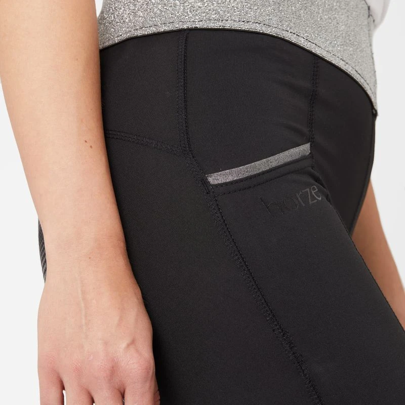 Horze Women's Radiance Tights W/Smart Pockets - Black 4 Horze Women's Radiance Tights W/Smart Pockets - Black - Image 4
