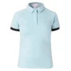 Horze Women's Laura Ventilated Polo Training Shirt - Corydalis Light Blue