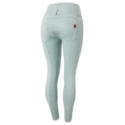 Horze Women's Tara Full Seat Breeches - Aqua Grey -Ovation || Dublin Officials 552551 800 800