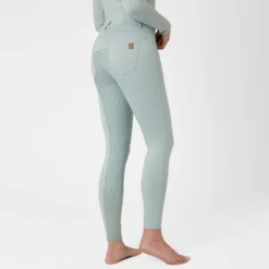 Horze Women's Tara Full Seat Breeches - Aqua Grey -Ovation || Dublin Officials 552552 800 800