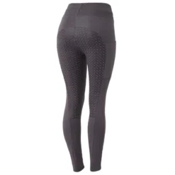 Horze Women's Jade Cotton Stretch Full Seat Riding Tights - Blackened Pearl